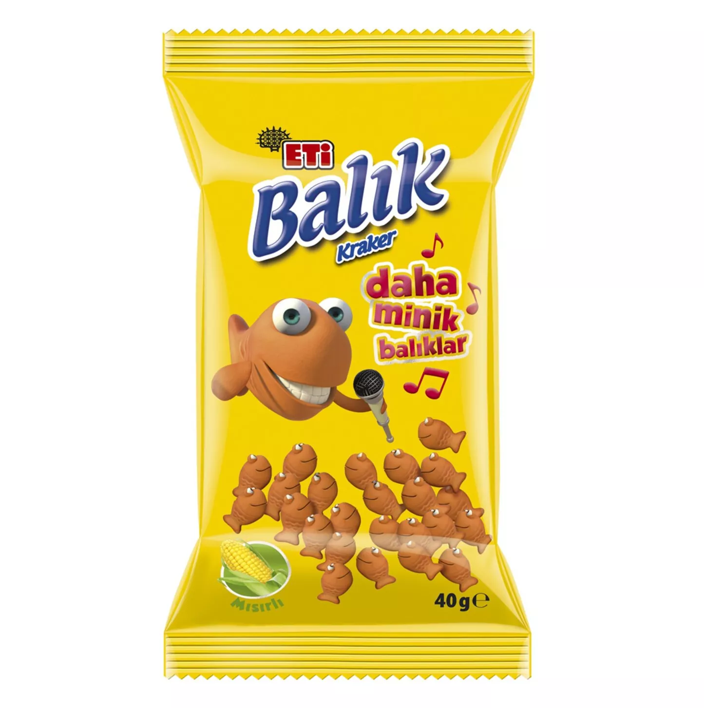 Eti Balık Kraker Mini Mısırlı 40 Gr 