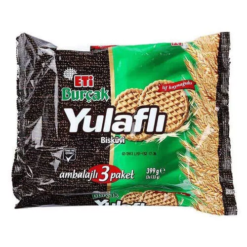 Eti Yulaflı Burçak Bisküvi 3 lü Paket 375 gr 