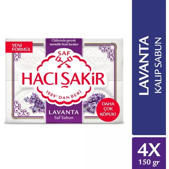 Hacı Şakir 600 gr Sabun Lavanta (4x 150 gr)