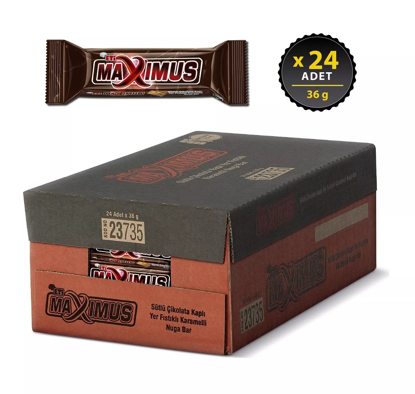 Eti Maximus 36 Gr Çikolata Kaplamalı Yer Fıstıklı Bar