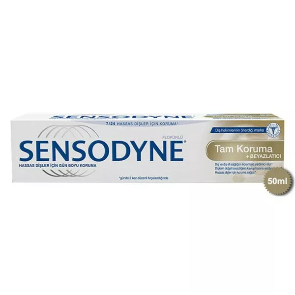 Sensodyne Diş Macunu 50 ml Tam Koruma + Beyazlatıcı 