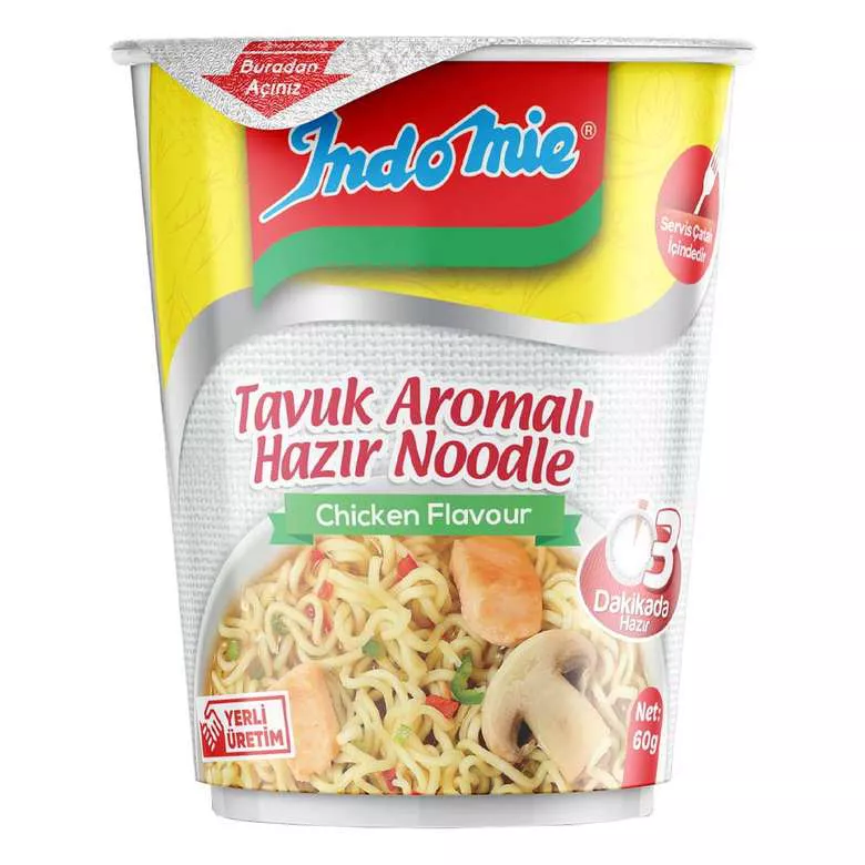 İndomie Tavuk Çeşnili Bardak Noodle 60 Gr