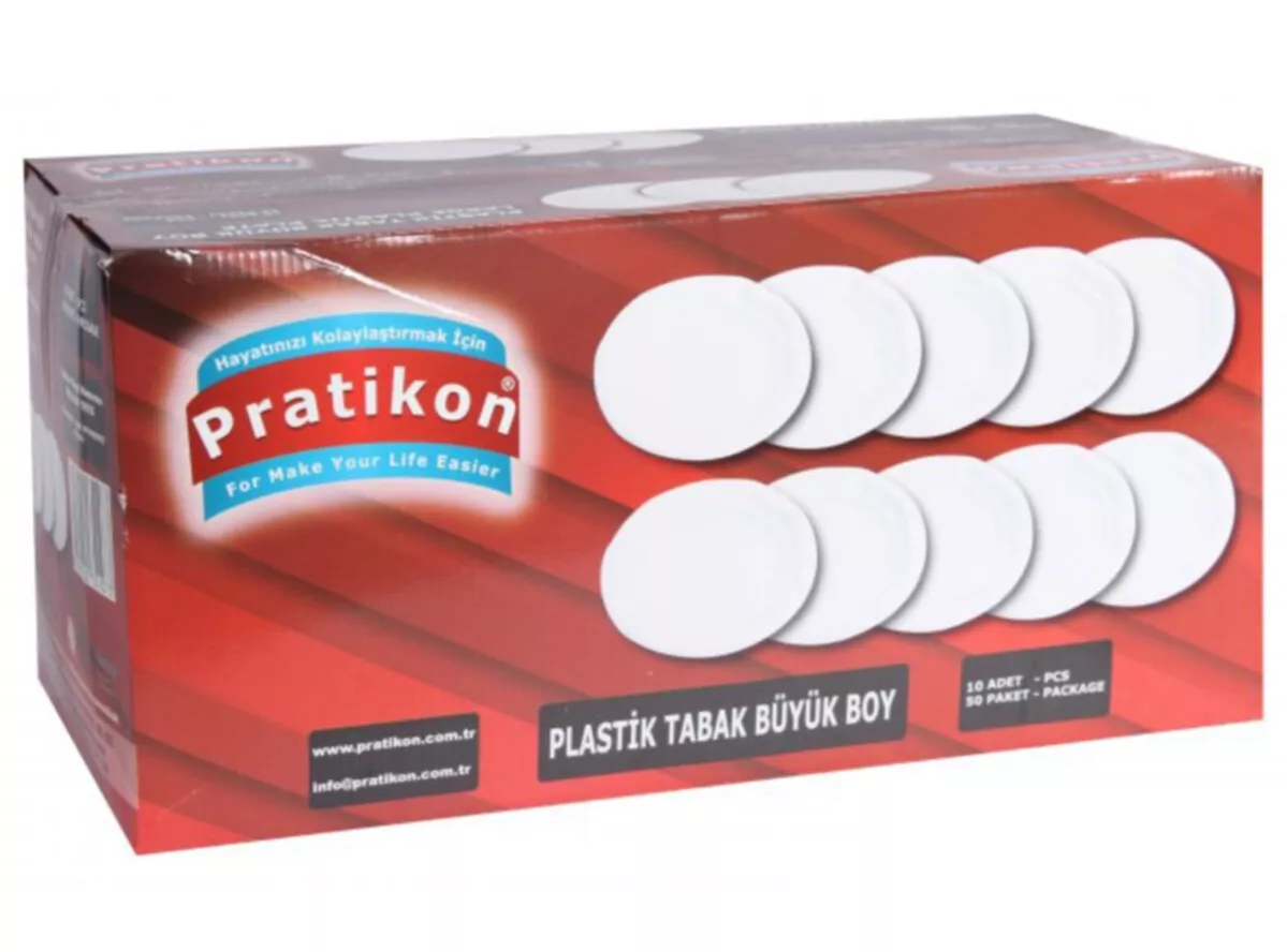 Pratikon 10 lu Plastik Tabak Büyük Boy