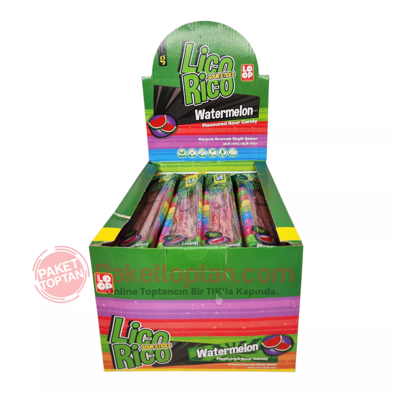 Loop  Licorico Sour Sticks Watermelon