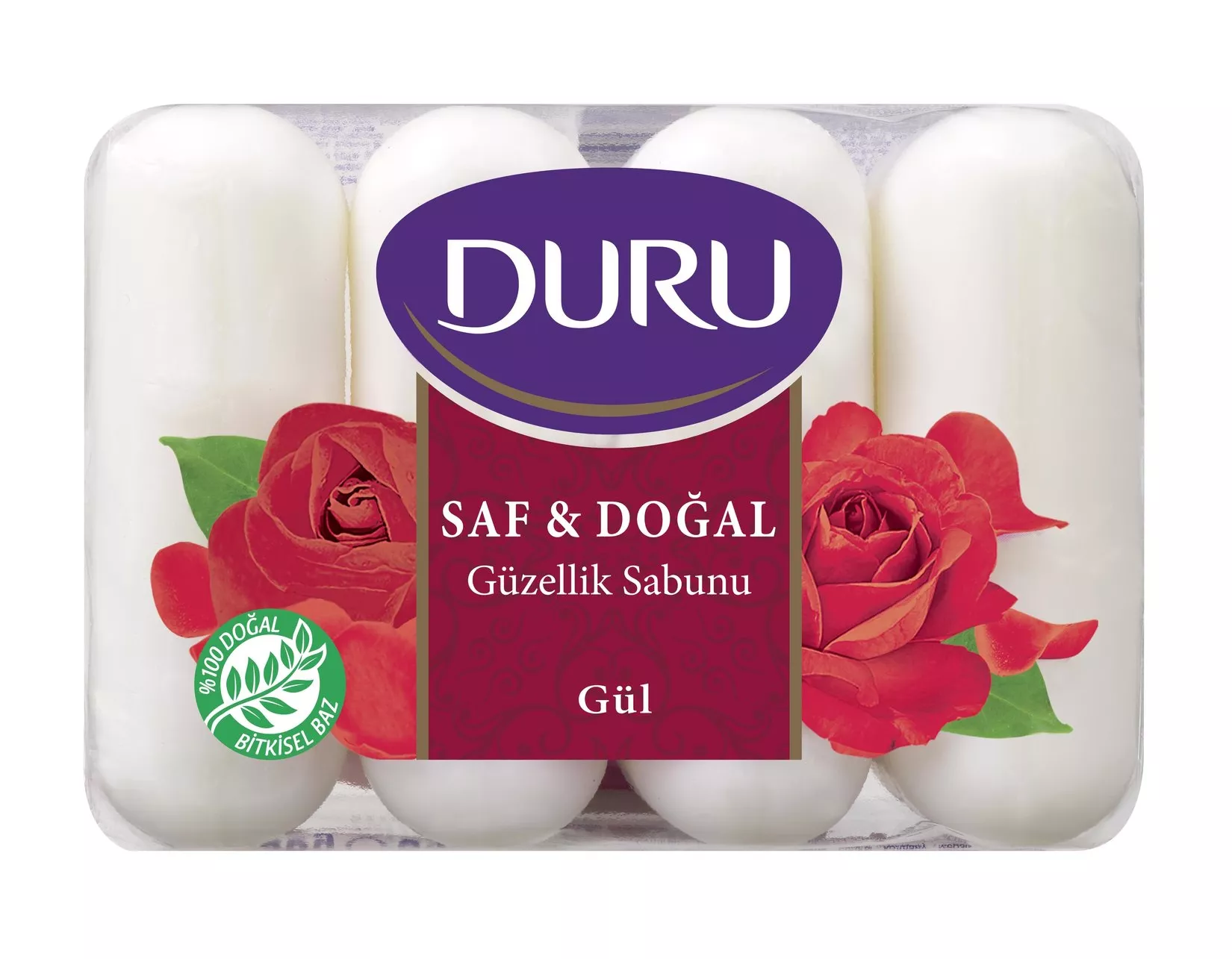 Duru Saf ve Doğal Güzellik Sabunu Gül 4x70 Gr