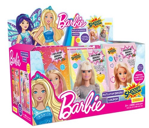 Barbie 12 Gr Çilek Aromalı Patlayan Şekerli Lolipop