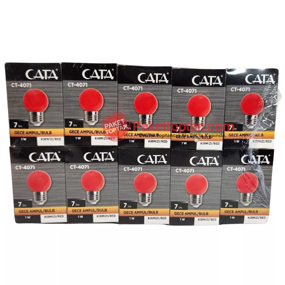 Cata  Led 1 Watt  Gece Ampulü Kırmızı