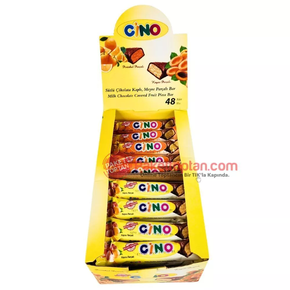 Cino Meyve Parçalı Çikolata Kaplamalı Bar 25 Gr