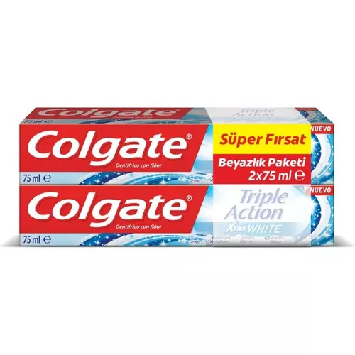 Colgate Diş Macunu Üçlü Etki Ekstra 2x75 Ml