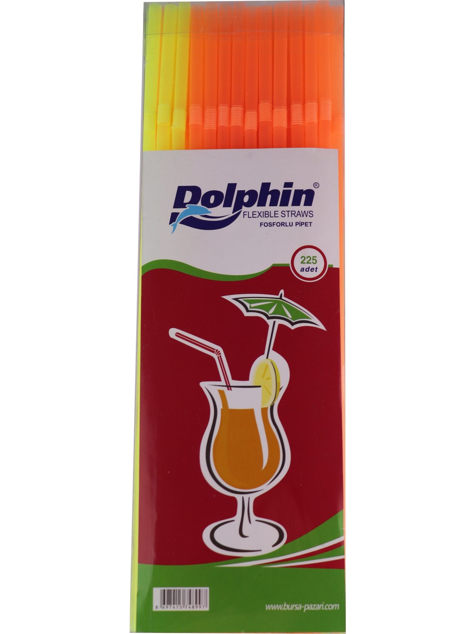 Dolphin Fosforlu Pipet 24 Cm 225 li Paket