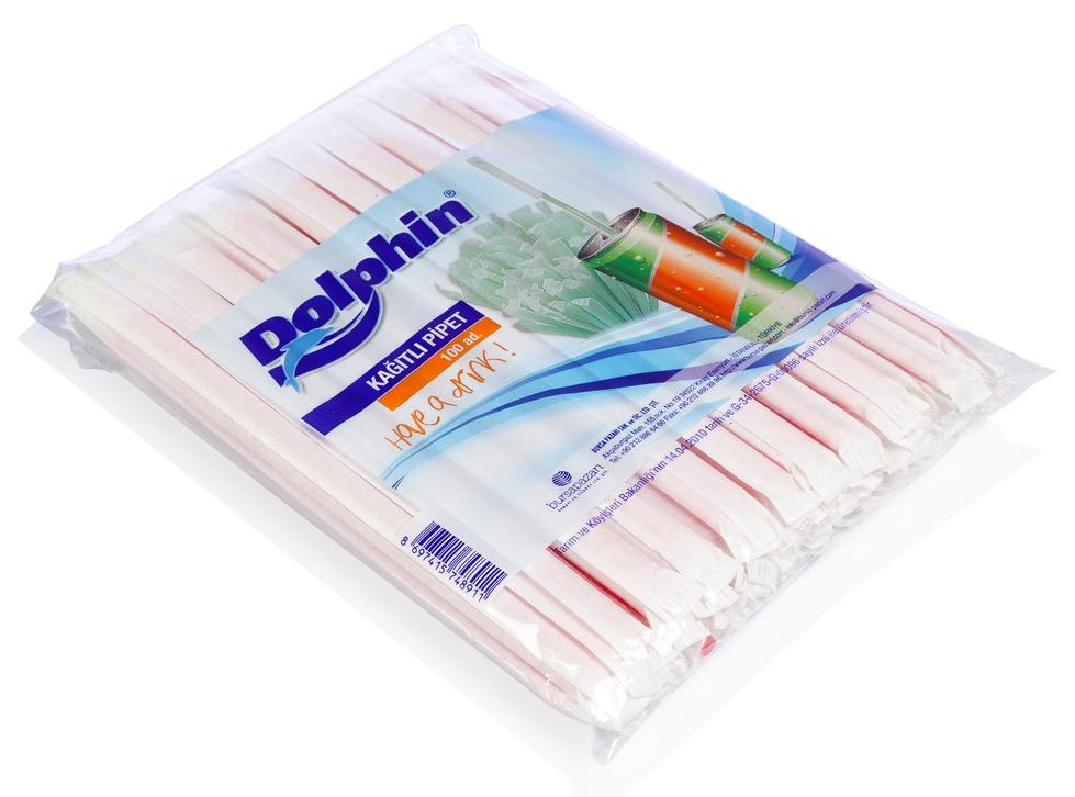 Dolphin Pipet Kağıtlı 19 Cm 100 lü