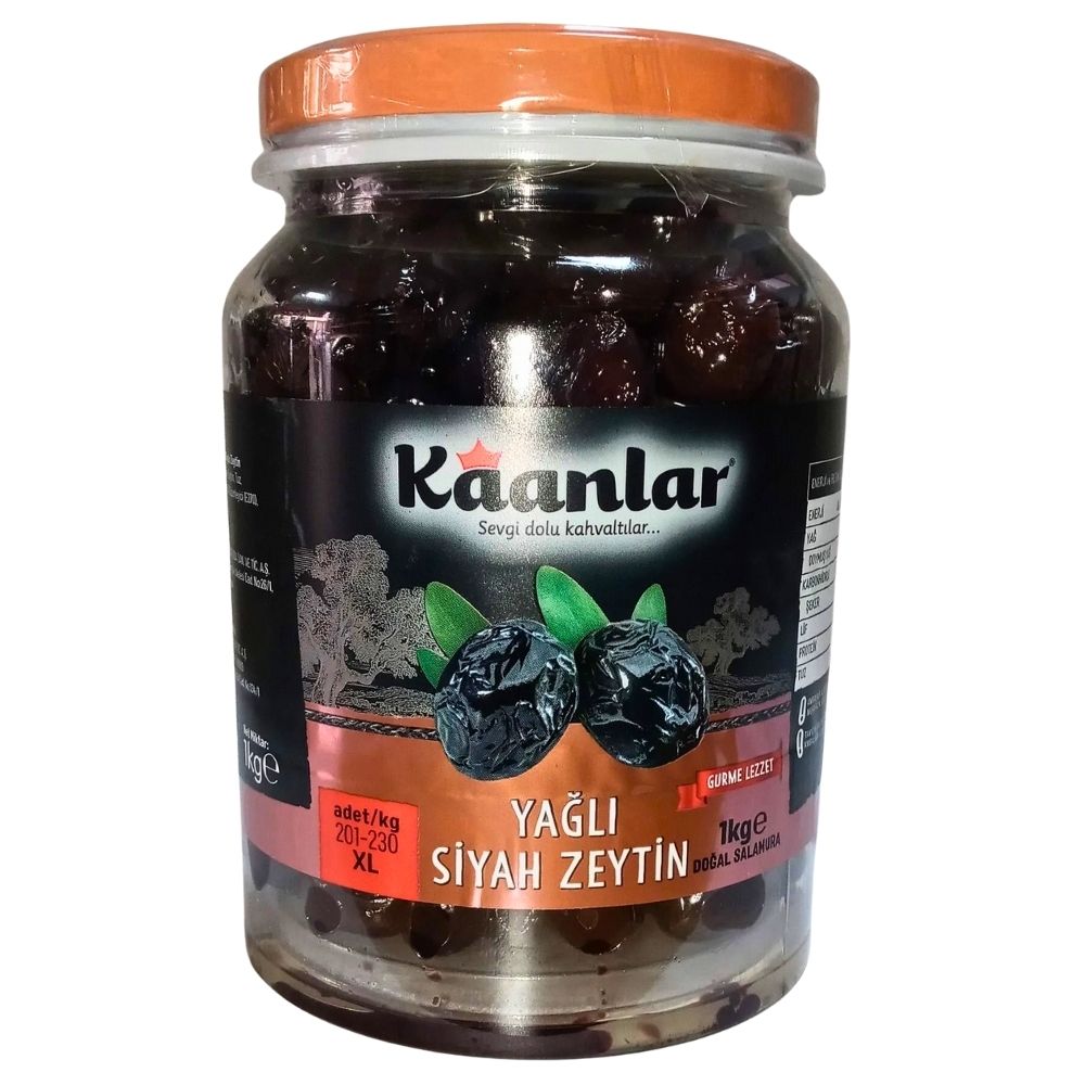 Kaanlar Zeytin 1 Kg Cam Pet 201-230 XL