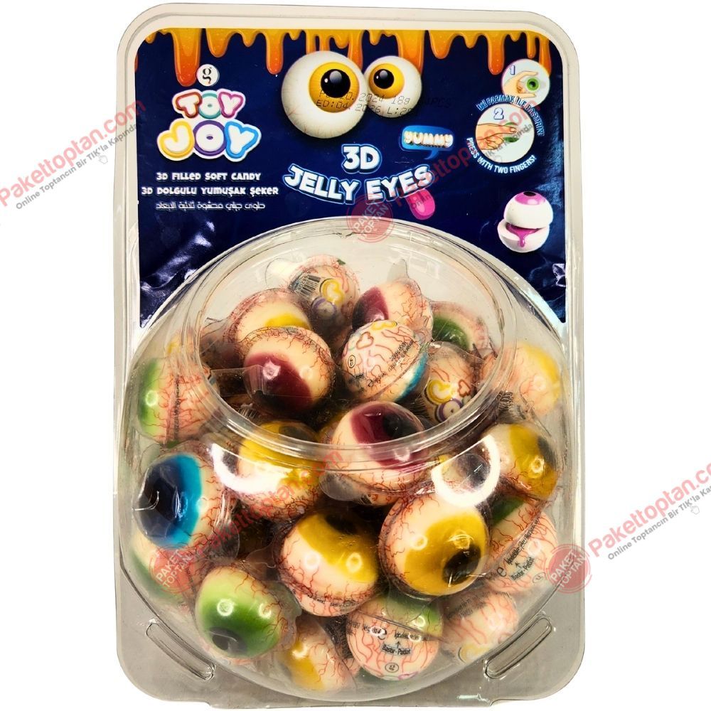 Toyjoy 3D Jelly Eyes Yumuşak Şeker 18 Gr 64 lü Kavanoz