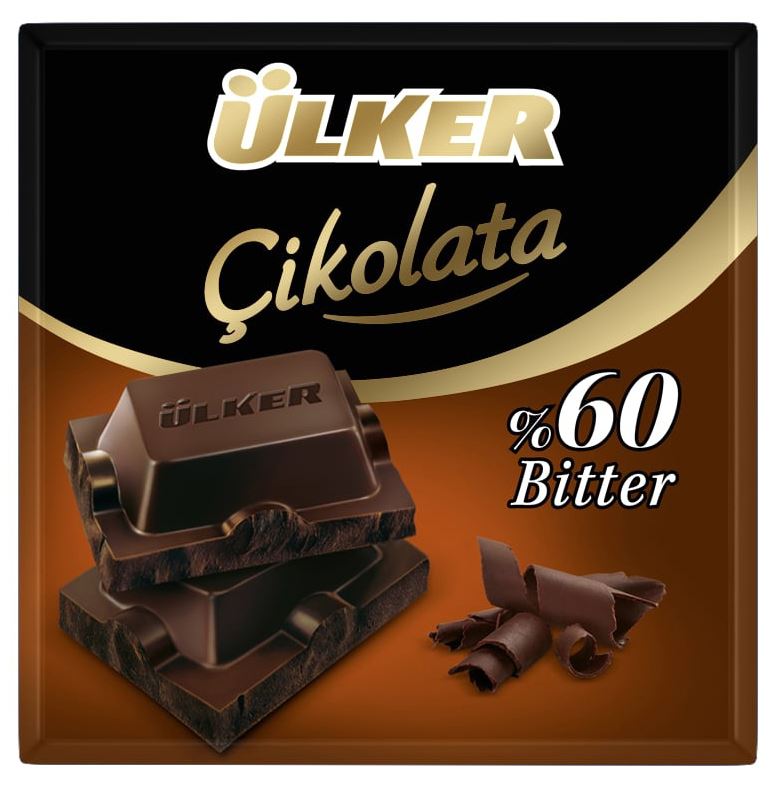 Ülker Kare Çikolata %60 Bitter 60 Gr