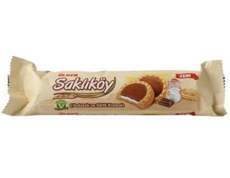 Ülker Saklıköy Sütlü Çikolatalı ve Sütlü Kremalı 100 Gr