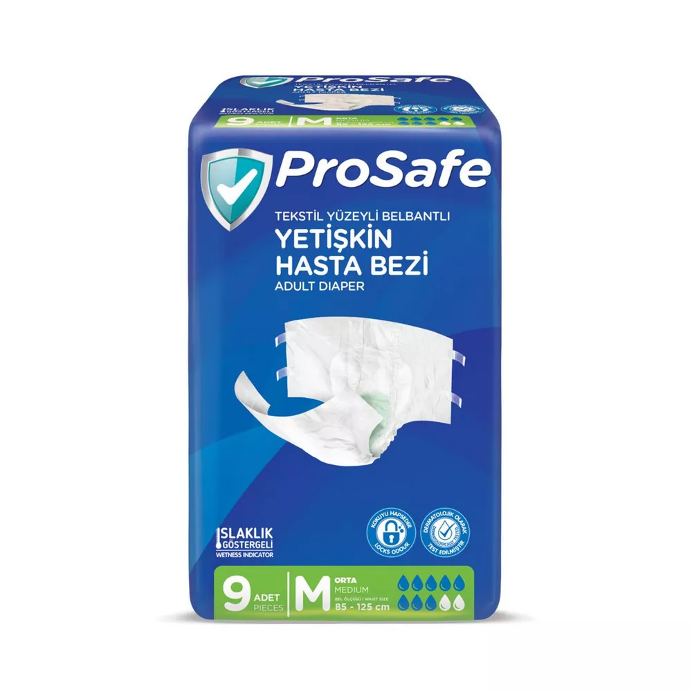 Prosafe Hasta Bezi Bel Bantlı Medium 9 lu Paket