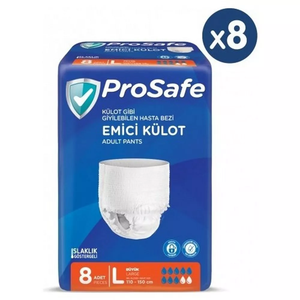 Prosafe Hasta Bezi Külot Large 8 li Paket