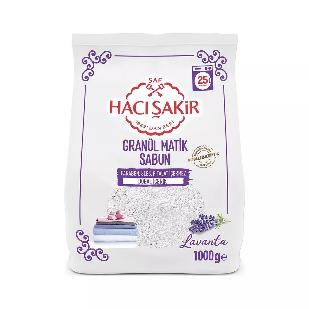 Hacı Şakir Granül Matik 1 Kg Lavanta