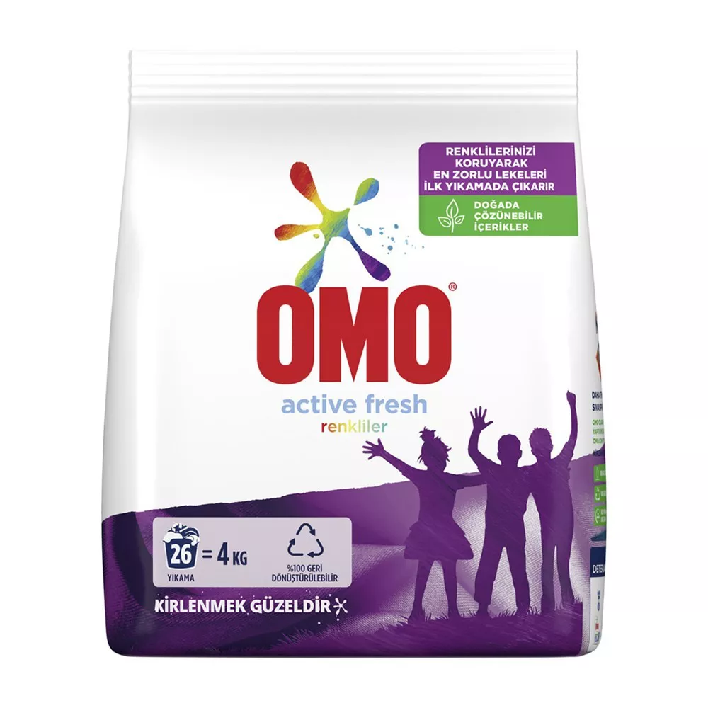 Omo Matik 4 Kg Active Fresh Renkliler 