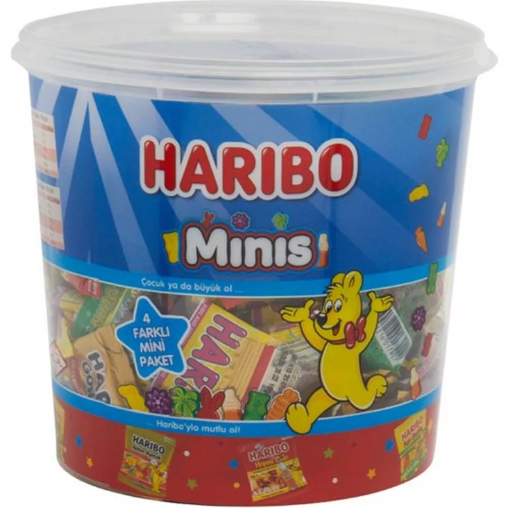 Haribo Minis Kova 4 Çeşit 10 Gr 100 lü Kova