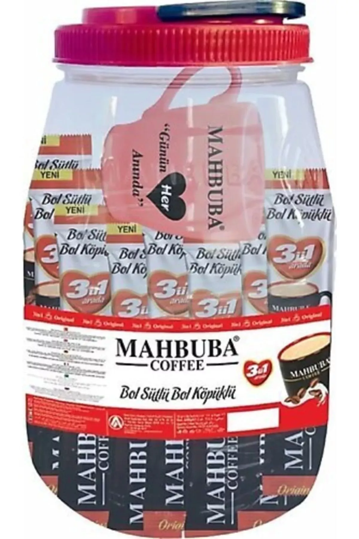 Mahbuba 3 in 1 Sütlü Köpüklü 18 Gr 36 lı Bardak Hediyeli 