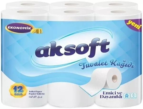 Aksoft Tuvalet Kağıdı 12 li Tuvalet Kağıdı 