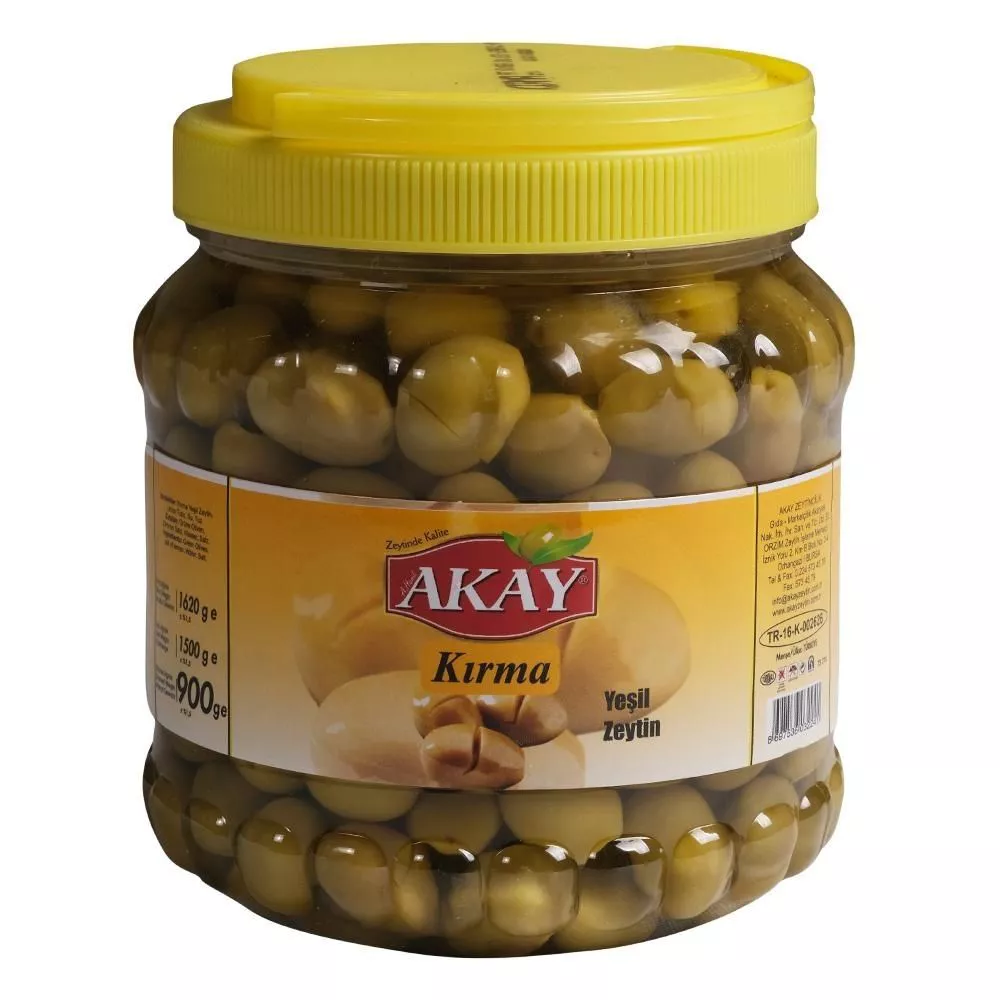 Akay 1700 Gr Pet Kırma Yeşil Zeytin 201-260 XL-L